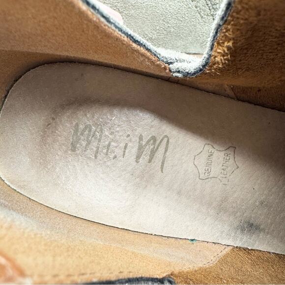 MI.IM Lavin Woven Suede D'Orsay Dip Ankle Bootie In Olive Green Size 7.5 Boho - Picture 12 of 12